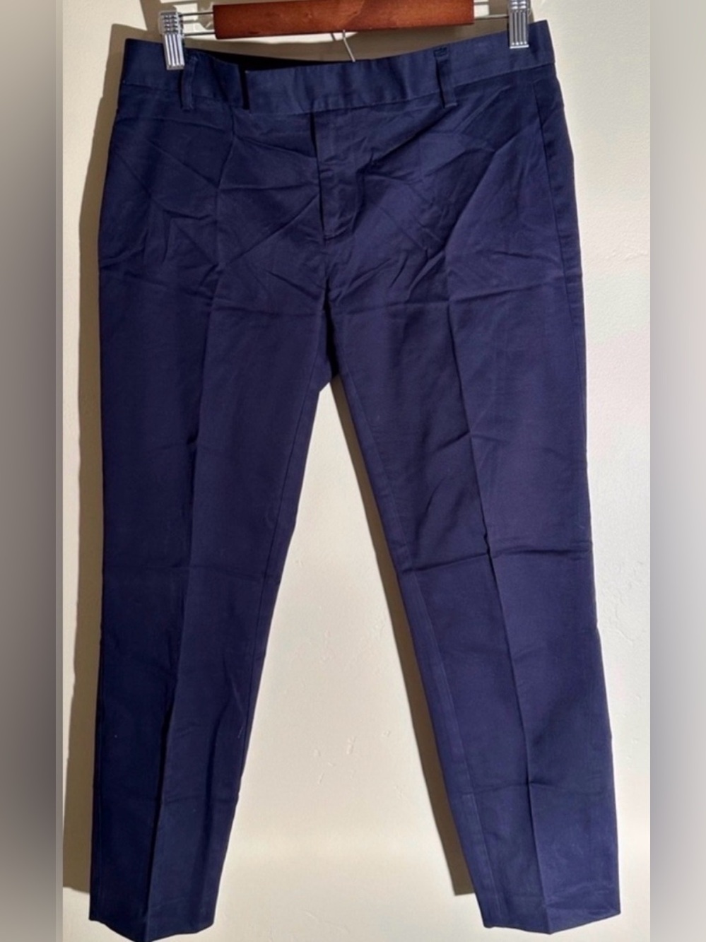 GAP Slim Cropped Chino Pants Women’s 2 Navy Blue Stretch Ankle